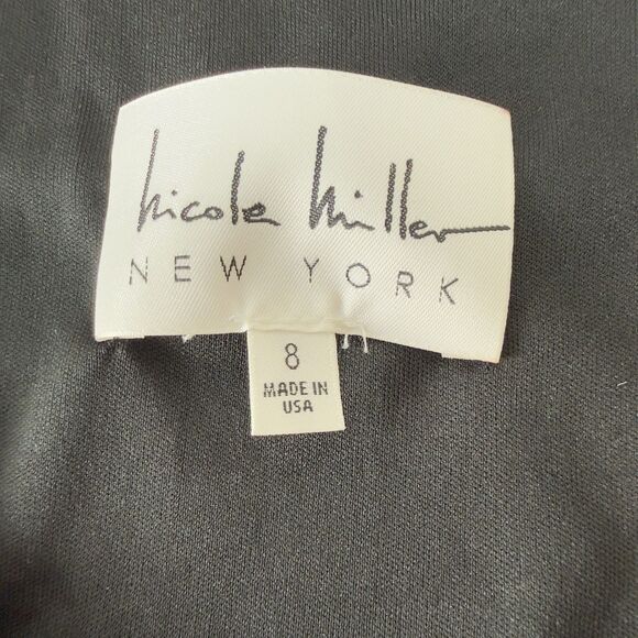 NWT Nicole Miller New York V-Neck Sequin Shift Cocktail Dress Size 8 - Picture 16 of 17